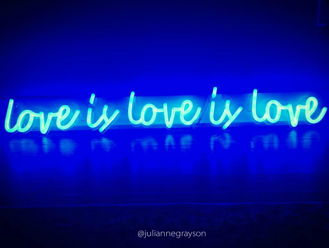 love is love is love neon sign