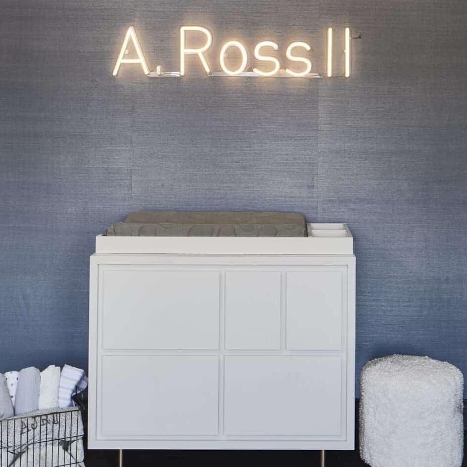 A ROSS neon sign