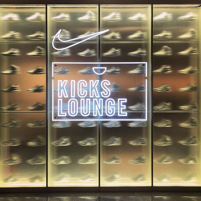 nike shop window neon sign