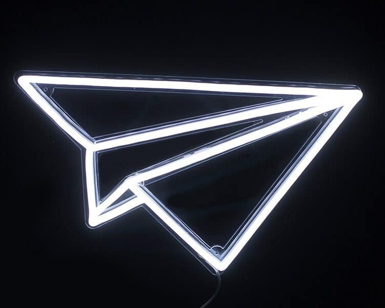 Paper Plane Neon Sign