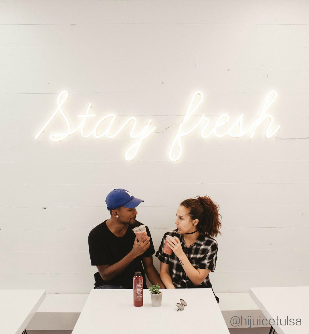 stay fresh neon sign