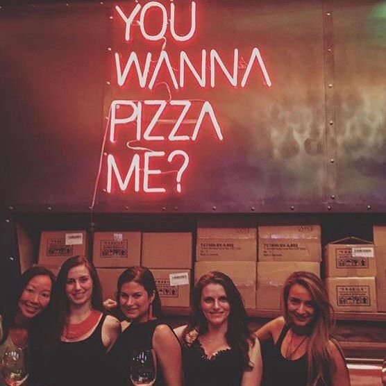 YOU WANNA PIZZA ME neon sign