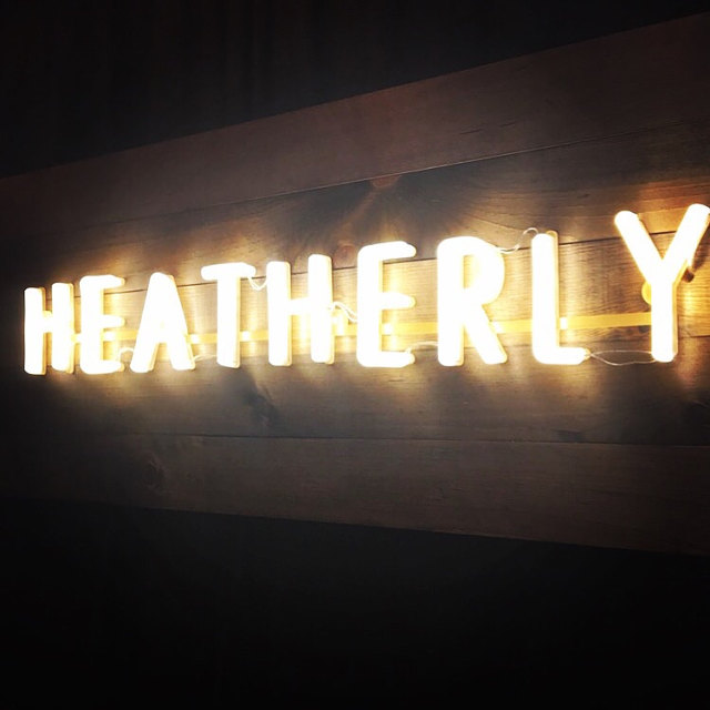 heatherly neon sign