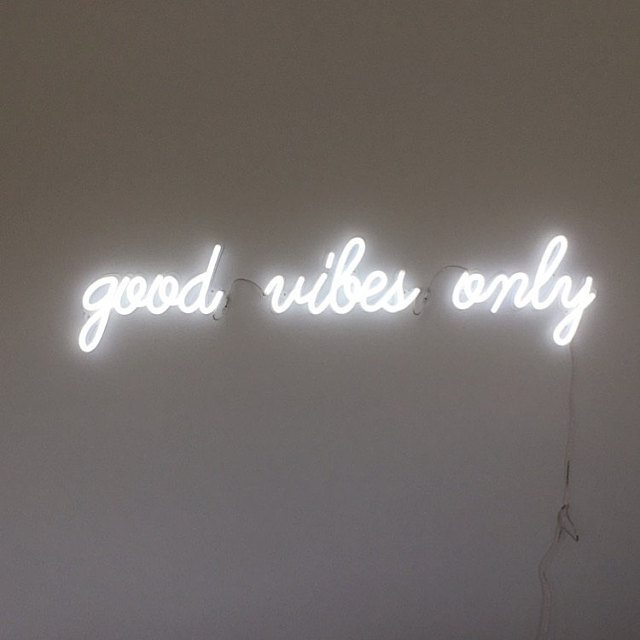 good vibes only (single line) neon sign