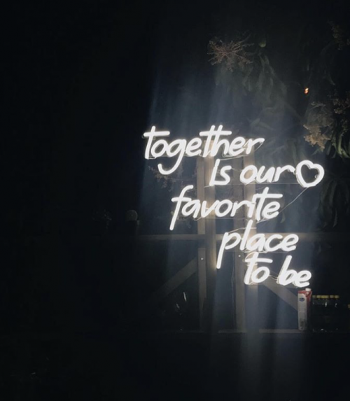 together is our favorite place to be neon sign