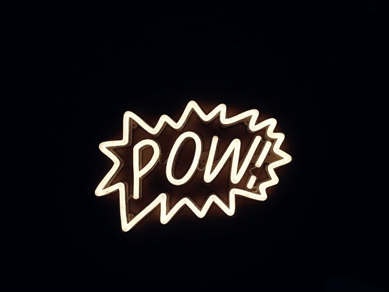 pow neon sign