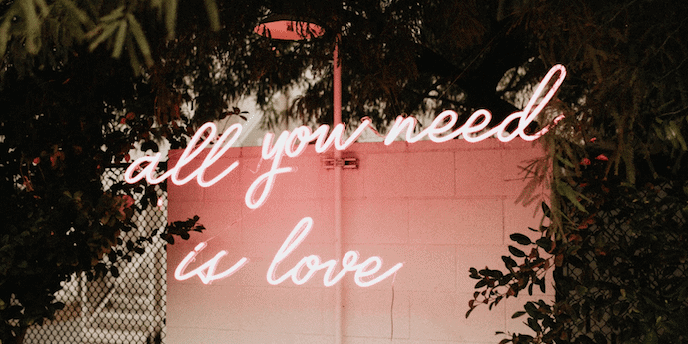 all you need is love pink