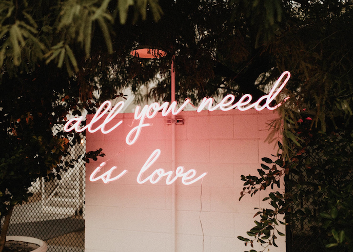 all you need is love pink