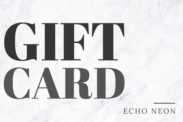 Custom neon sign gift card