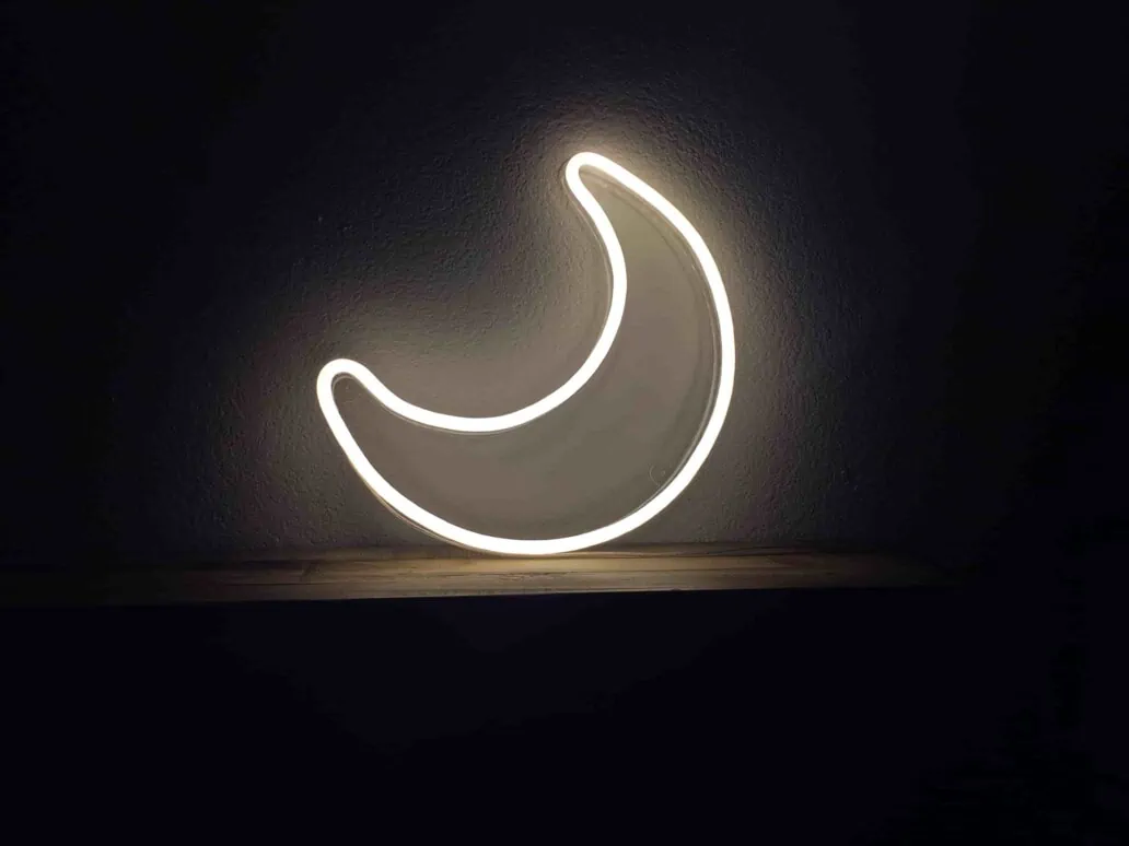 Neon lights moon deals