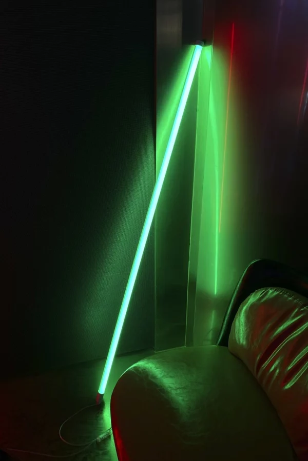 green neon lamp tube
