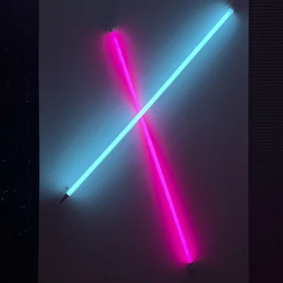 ice blue neon tube lamp