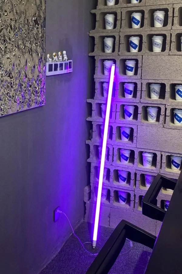 purple neon lamp