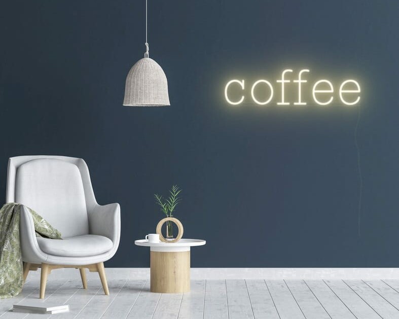 Custom coffee neon sign for coffee shops