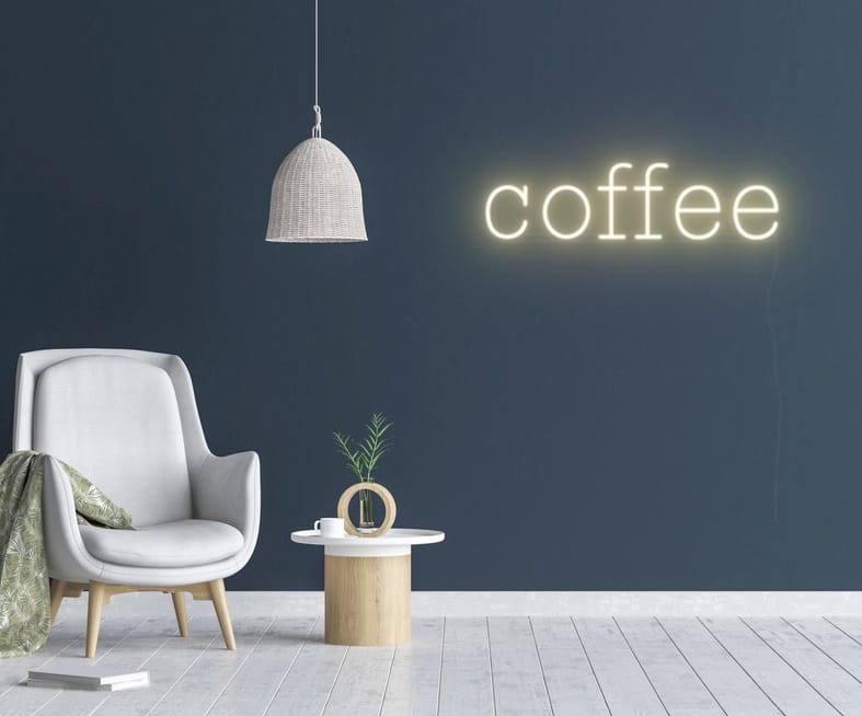 Custom coffee neon sign for coffee shops