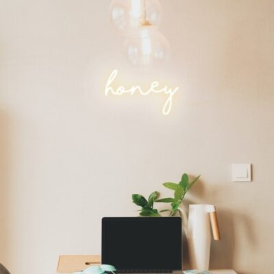 honey neon sign