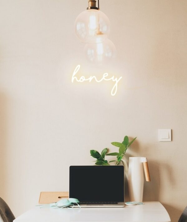 honey neon sign