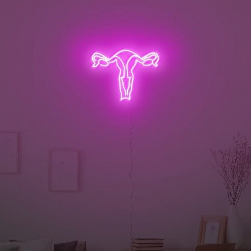 womb neon sign