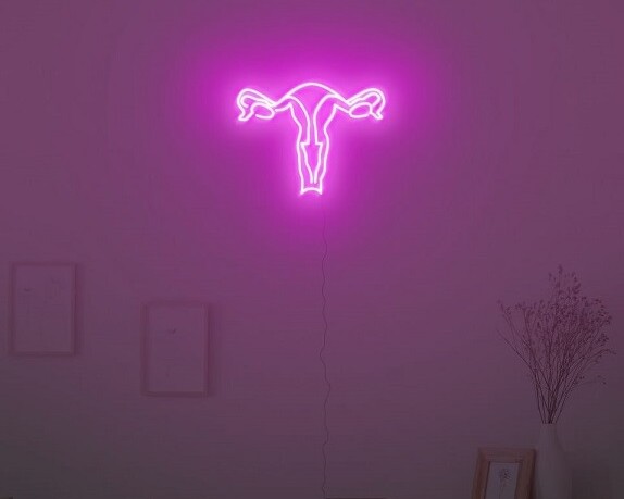womb neon sign