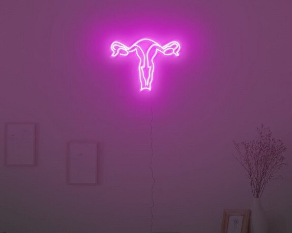 womb neon sign