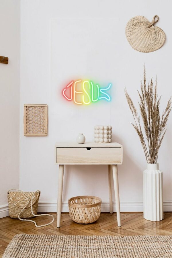 jesus neon sign