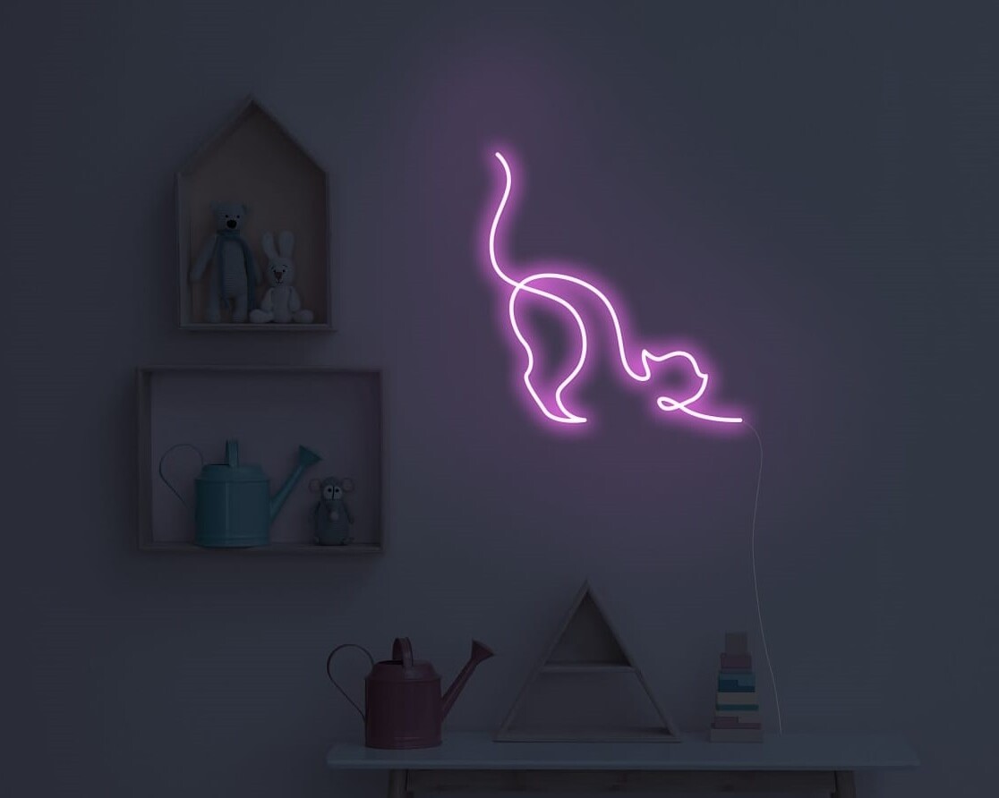 cat neon sign