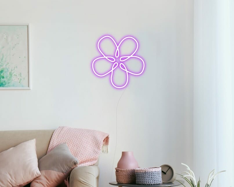 flower neon sign