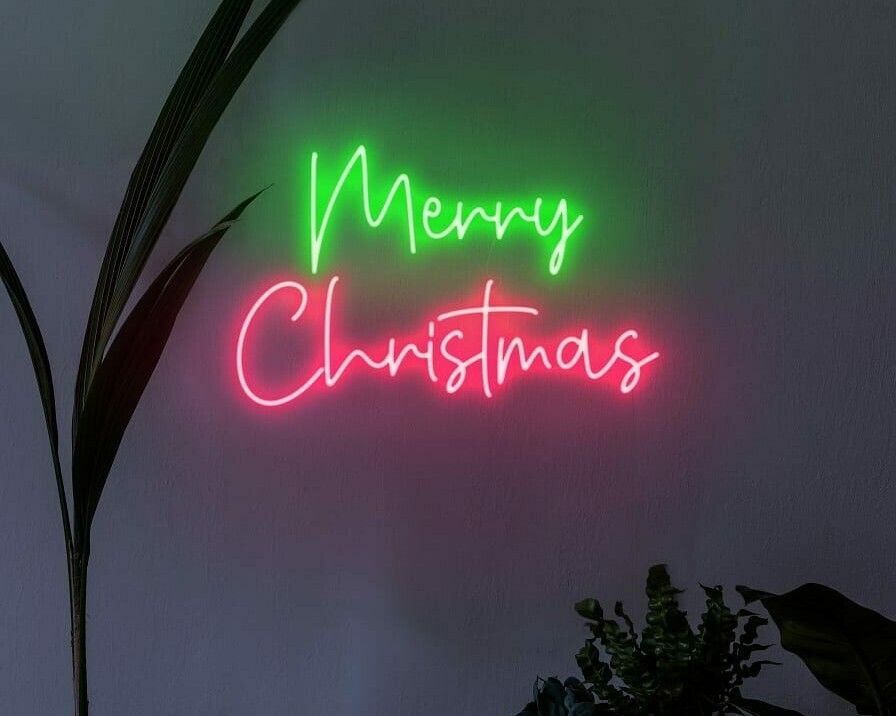 holiday neon sign