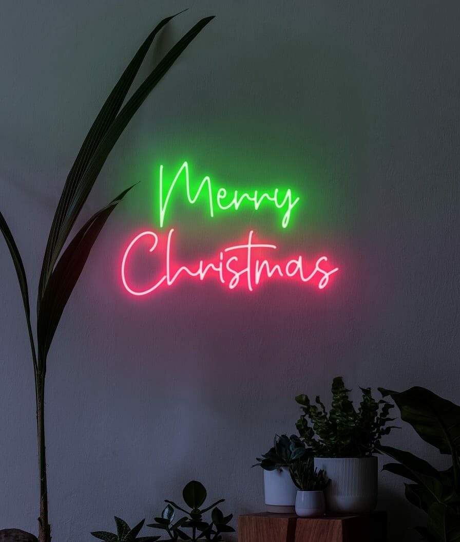 holiday neon sign