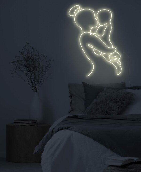 mother and child neon light