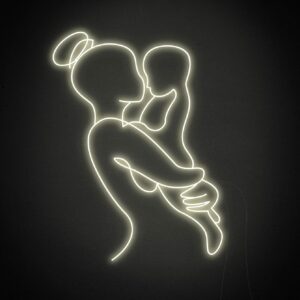 mother and child neon sign