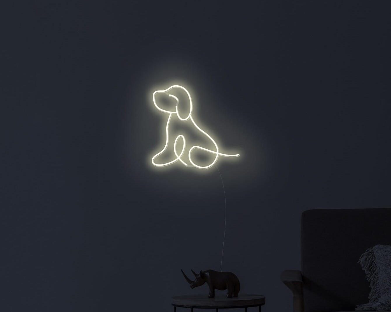 puppy custom neon sign