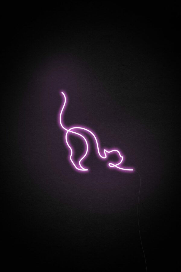 purple neon sign