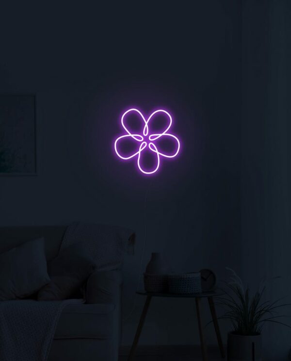 small flower neon sign