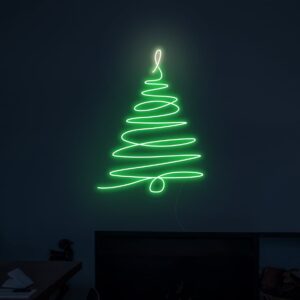 christmas tree neon sign