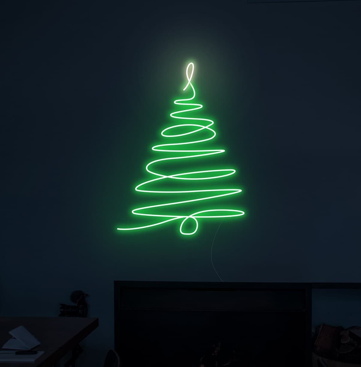 christmas tree neon sign