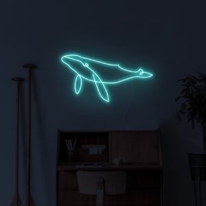 whale custom neon sign