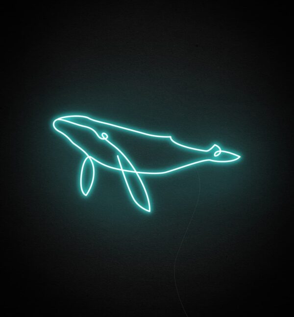 whale neon light
