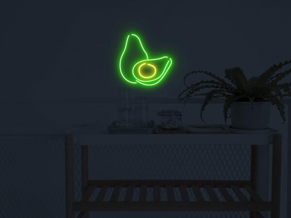 avocado neon sign