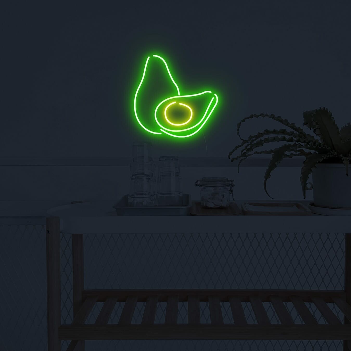 avocado neon sign