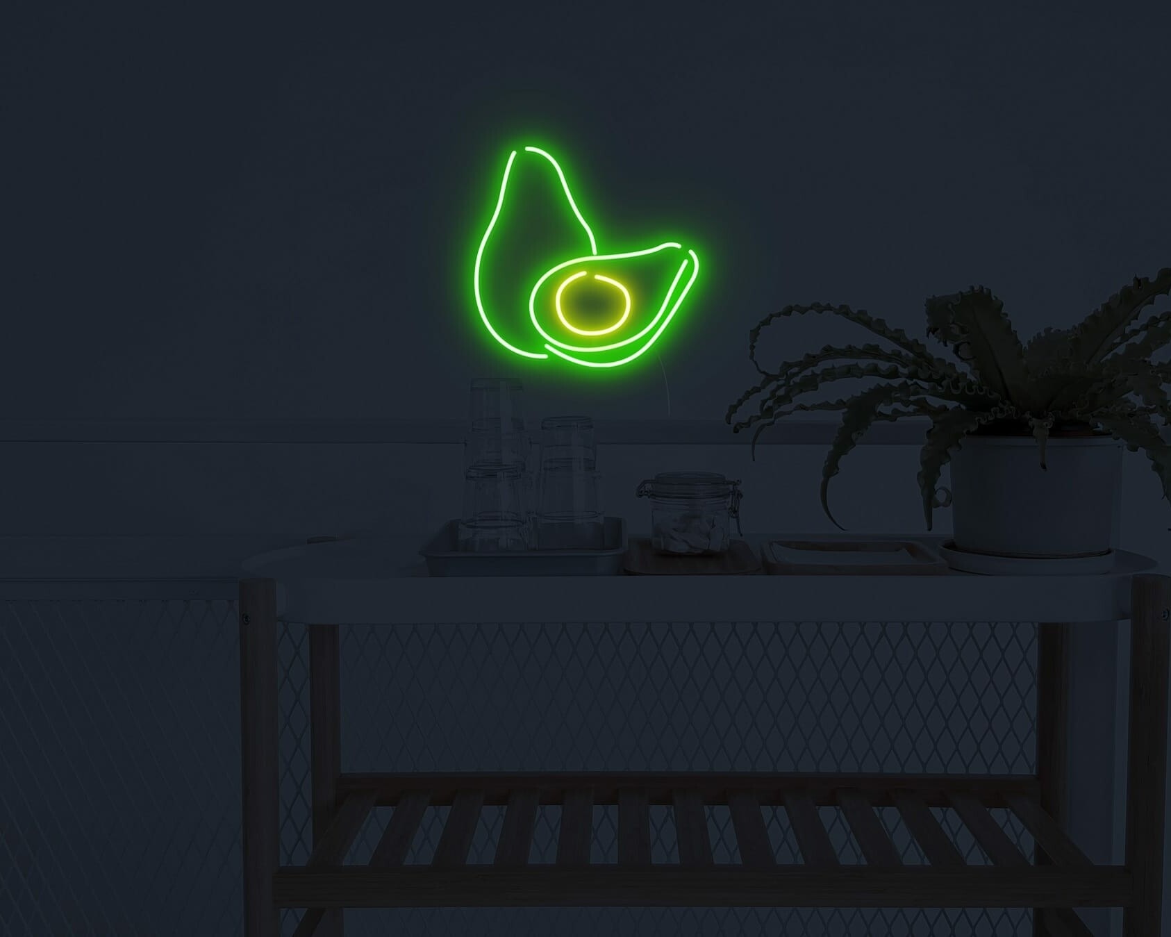 avocado neon sign