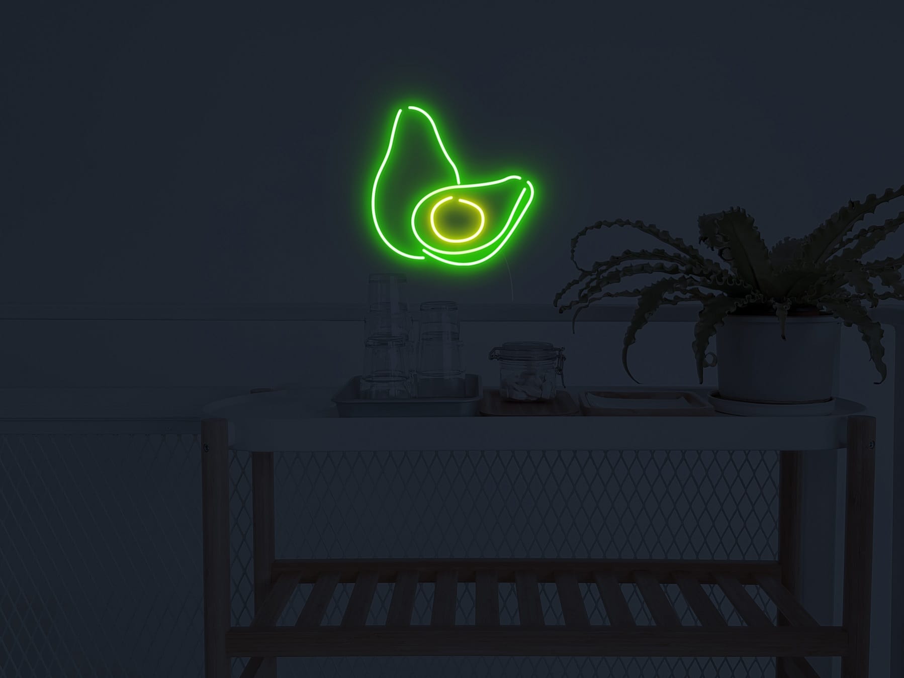 avocado neon sign