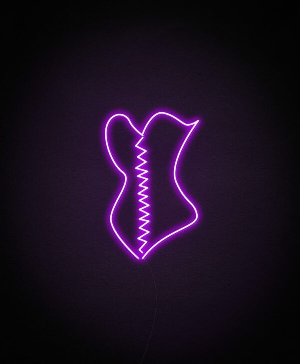 corset neon sign