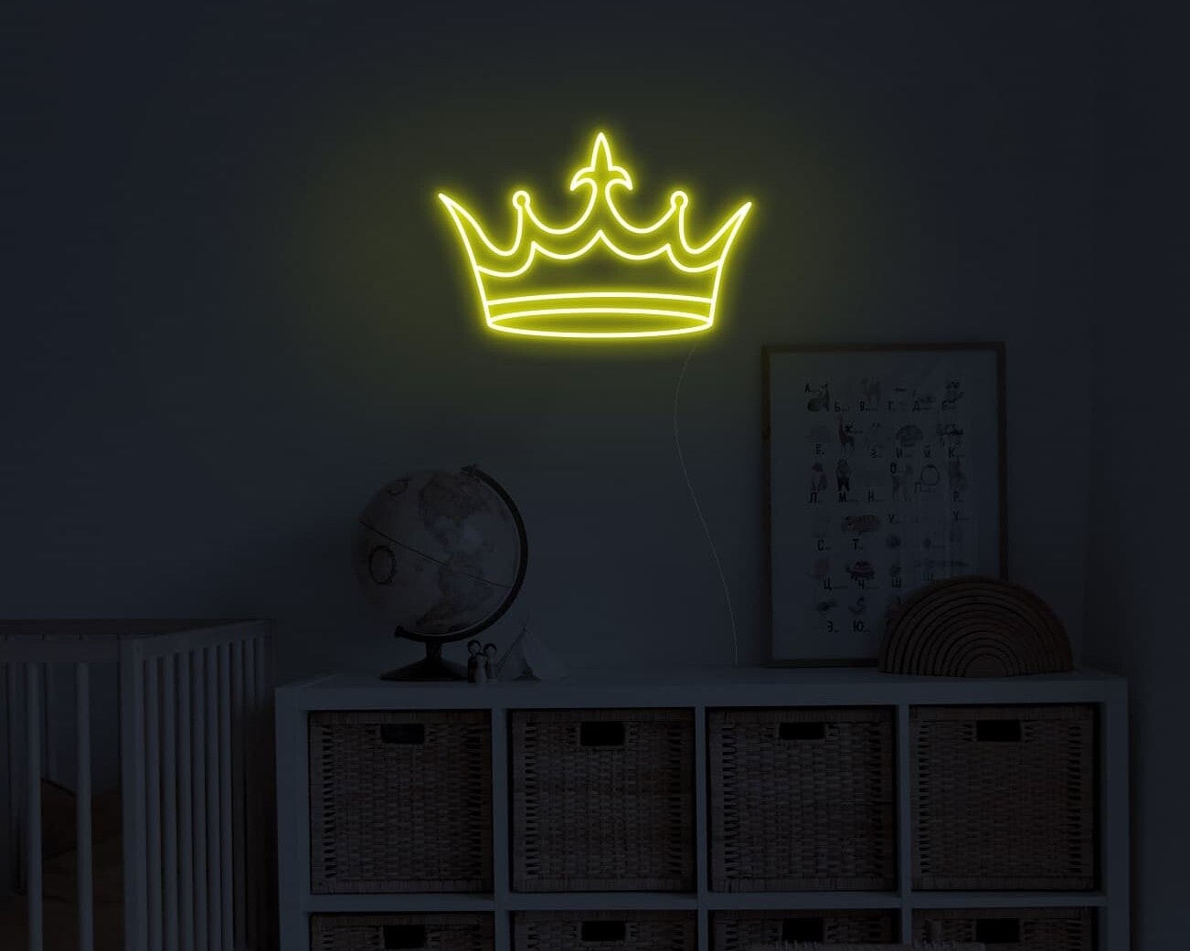 crown neon sign