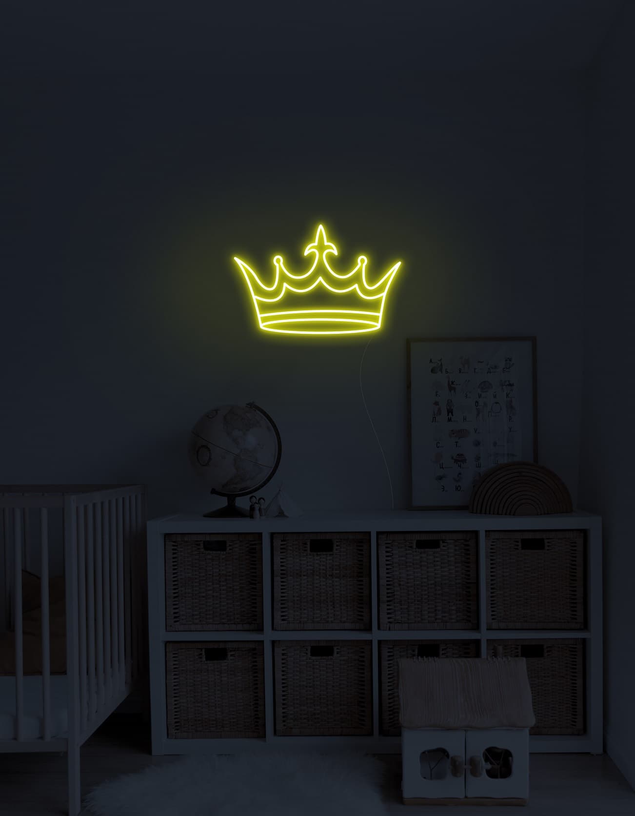 crown neon sign