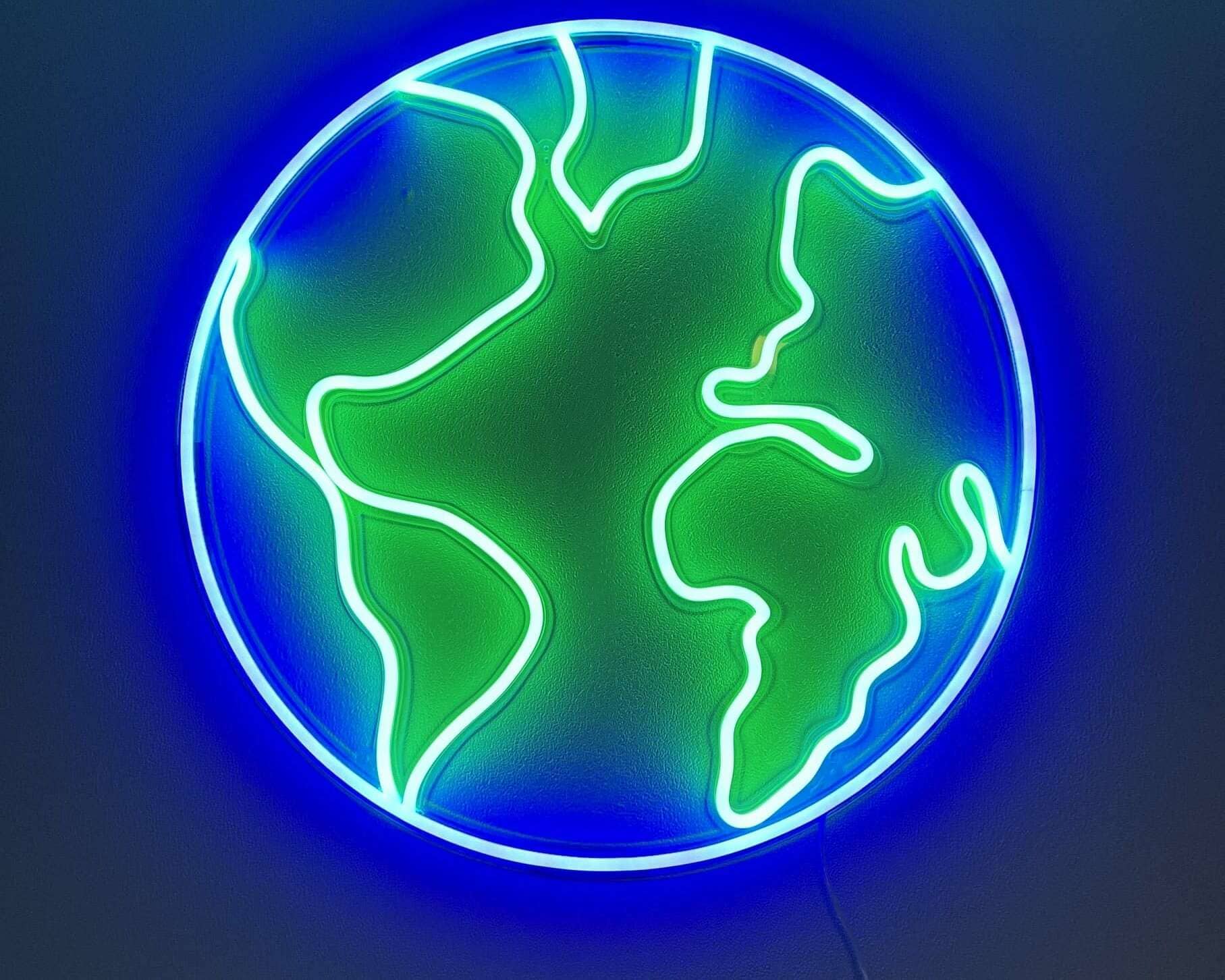 earth neon light