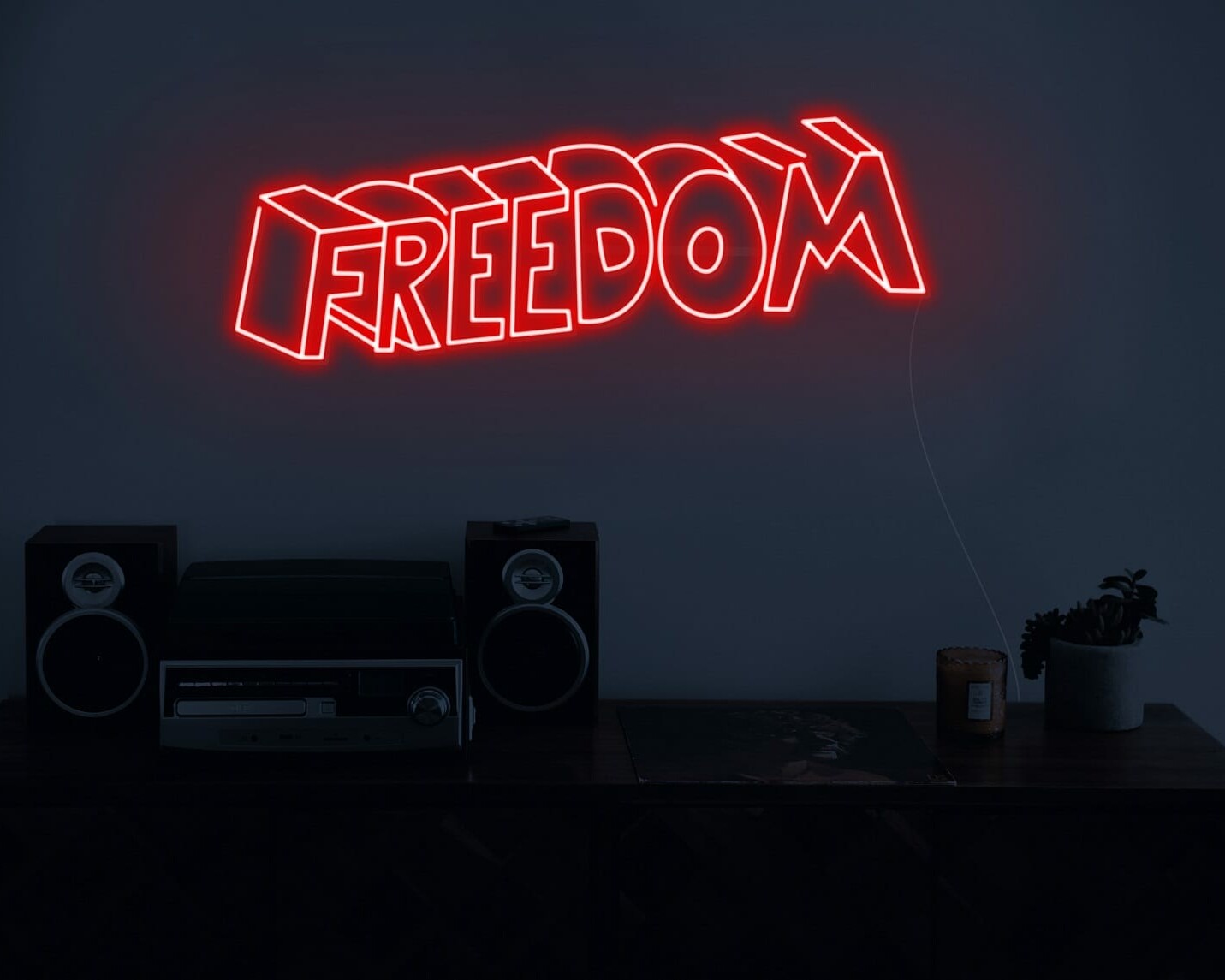 freedom neon light