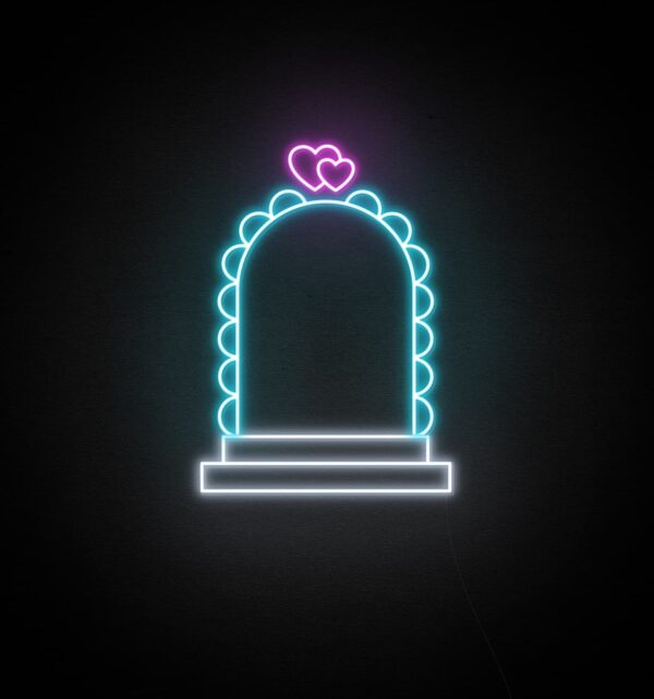 wedding aisle neon light