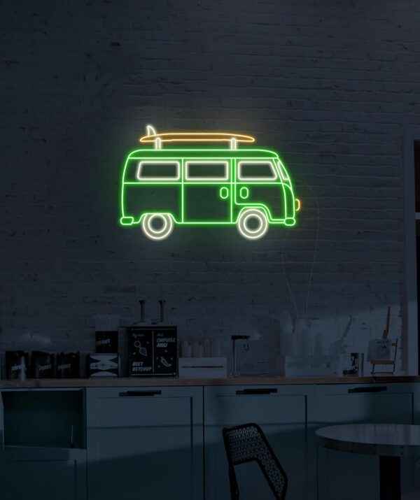 beach van neon sign