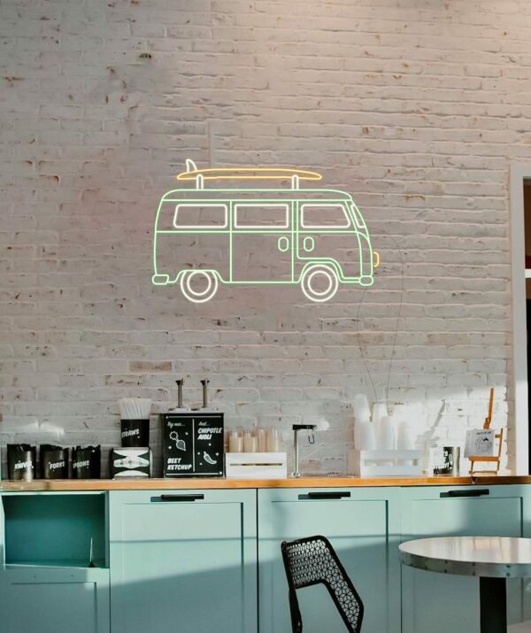 beach van neon signs